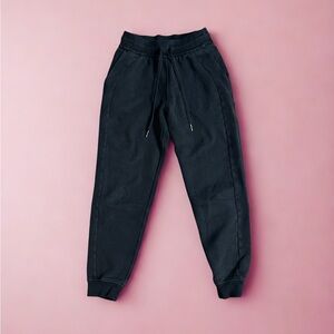 Lululemon | Black Cotton Track Joggers with Pockets | Size 4